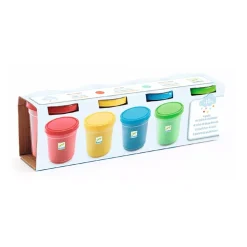 Djeco 4 Botes De Plastilina Colores Basicos New