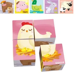 Goula 4 Cubic Puzzle Animales Outlet