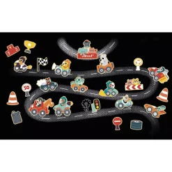 Janod 24 Imanes Coches De Carreras Fashion