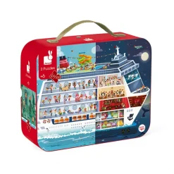 Janod 2 Puzzles Barco Crucero: 100 Y 200 Piezas Hot