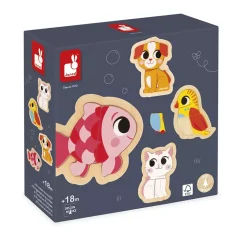 Janod 4 Puzzles Evolutivos: Animales De Compania Best Sale