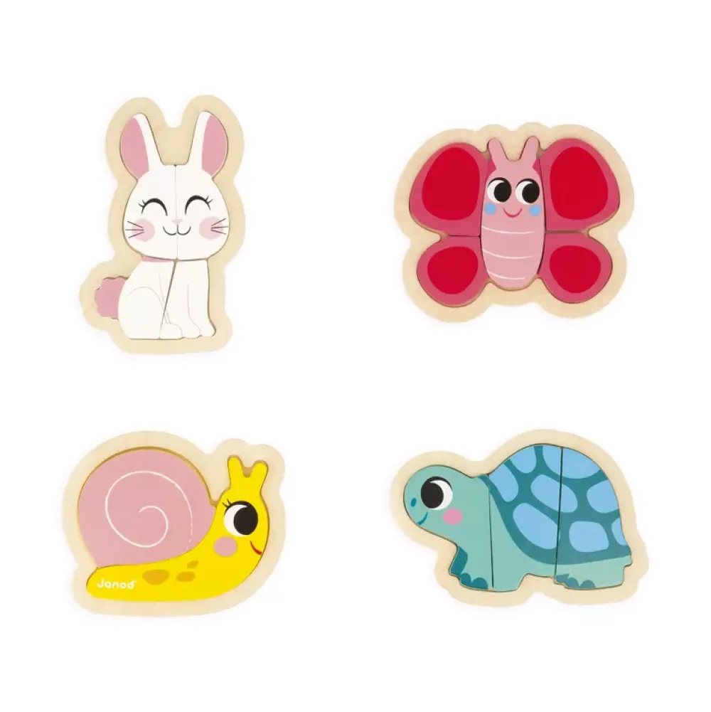 Janod 4 Puzzles Evolutivos: Jardin Flash Sale