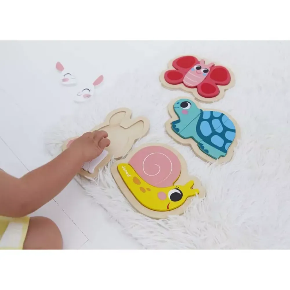 Janod 4 Puzzles Evolutivos: Jardin Flash Sale