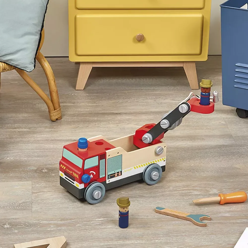 Janod Camion De Bomberos Brico Kids New