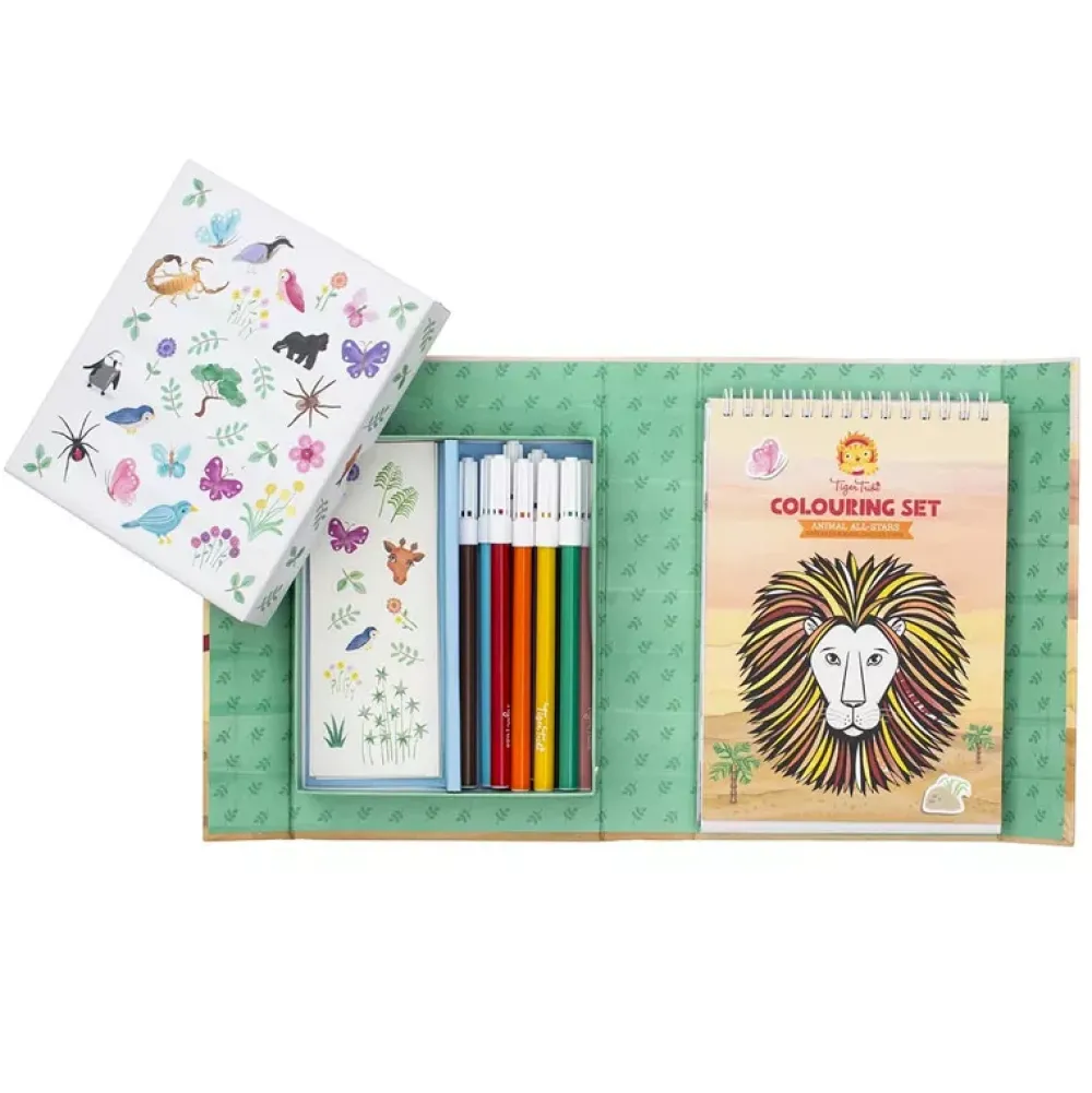 Tiger Tribe Colouring Set: Animales Best