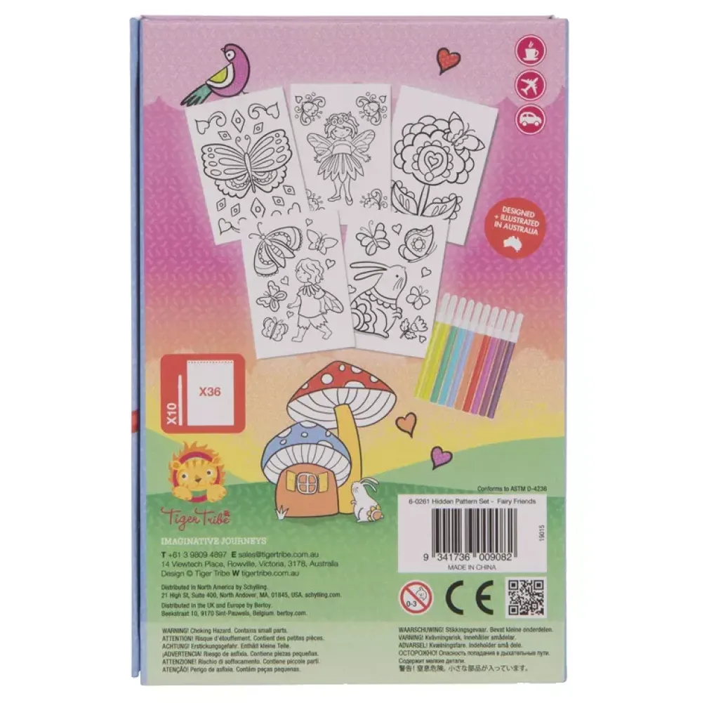 Tiger Tribe Colouring Set: Patrones Ocultos Hadas Best Sale