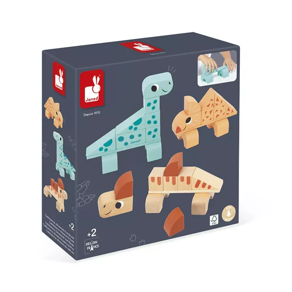 Janod Dino: Cubikosaurus Juego De Construccion Cheap