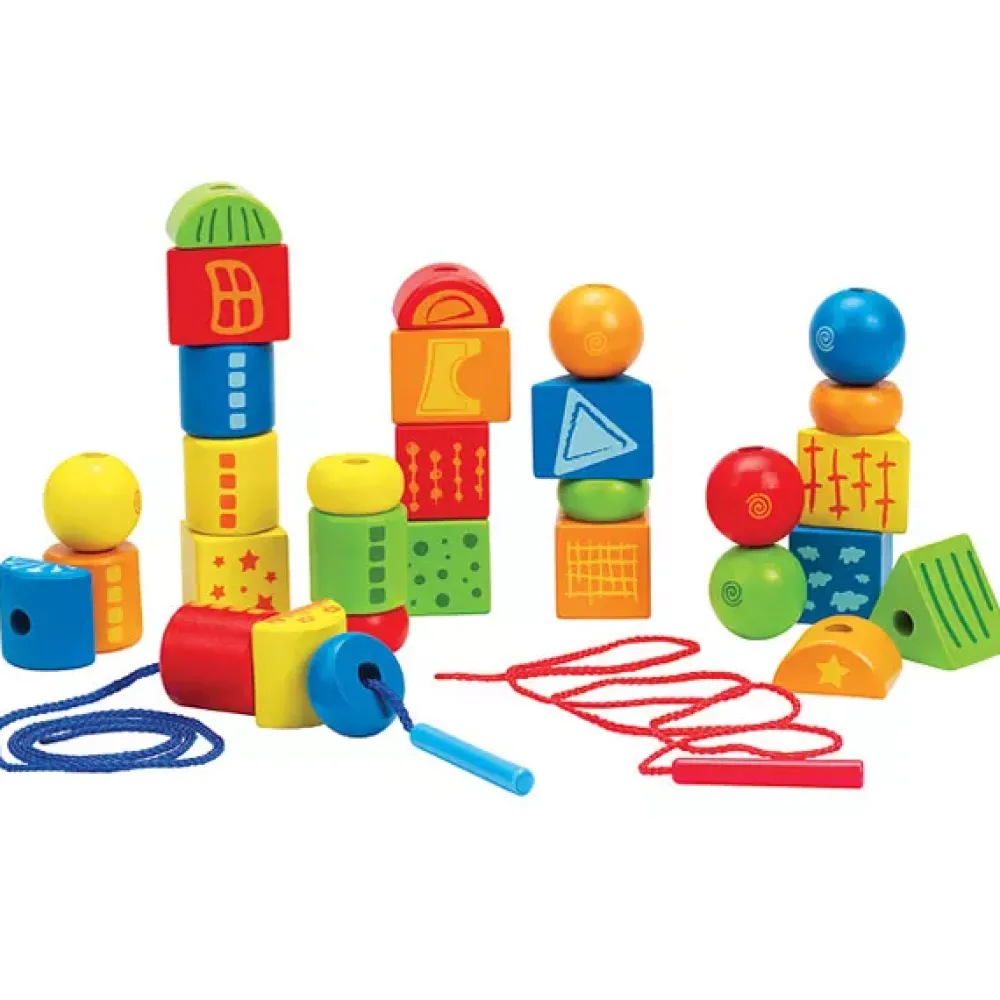 Hape Juego De Ensartar Formas Y Colores New