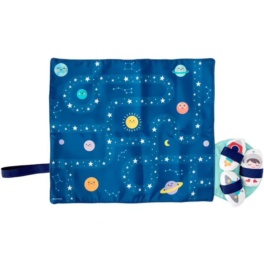 Monnëka Juego Mantel Con Circuito Del Espacio Y Peluches Best Sale