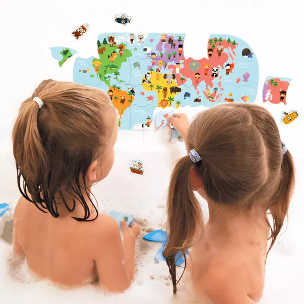 Janod Mapa Del Mundo De Bano New