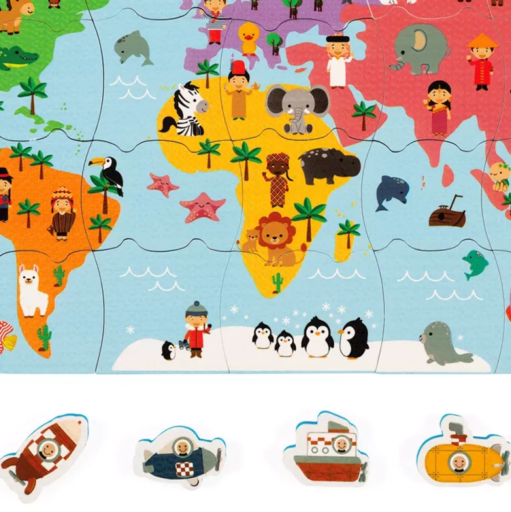 Janod Mapa Del Mundo De Bano New