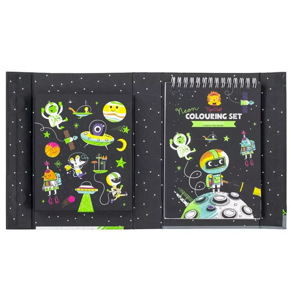 Tiger Tribe Neon Colouring Set: Espacio Outlet