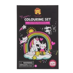 Tiger Tribe Neon Colouring Set: Unicornios Y Amigos Flash Sale