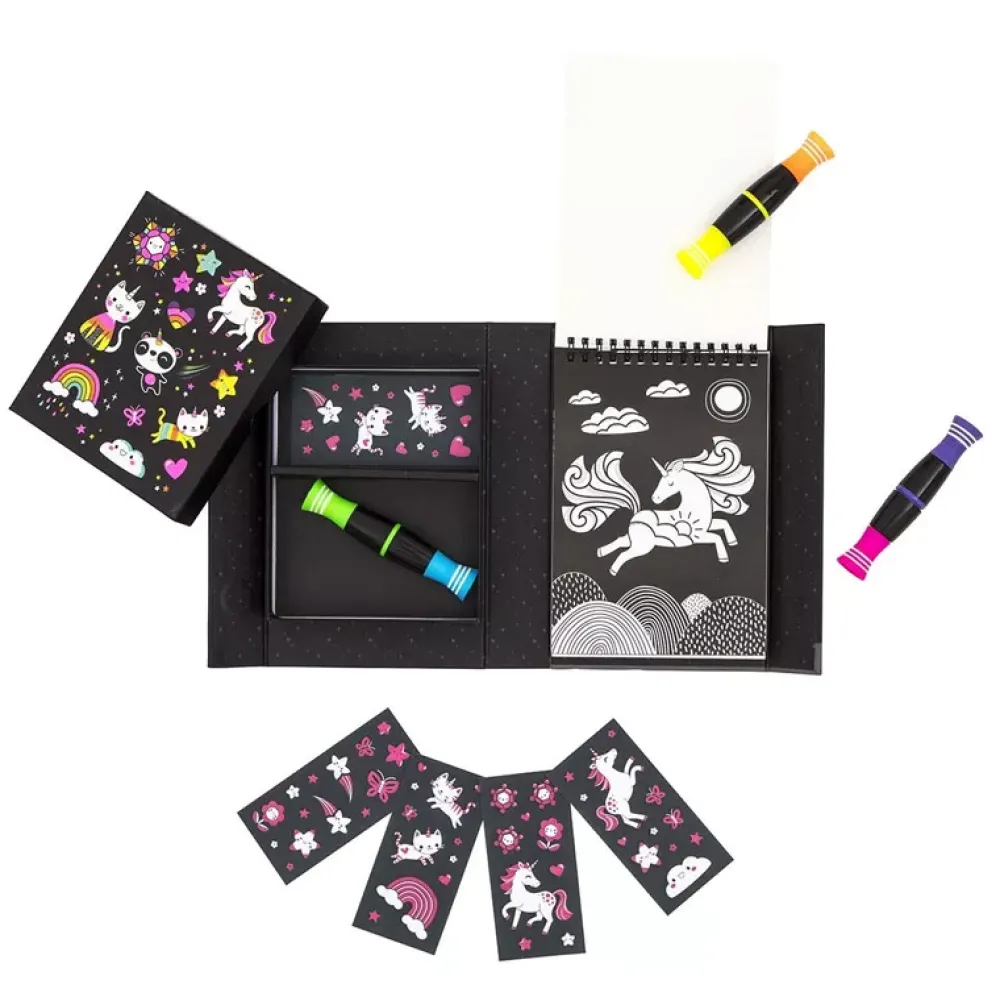 Tiger Tribe Neon Colouring Set: Unicornios Y Amigos Flash Sale