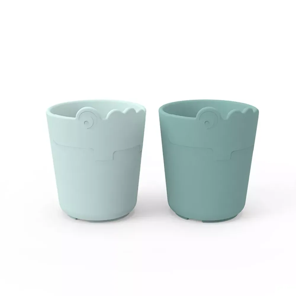 Done by Deer Pack De 2 Vasos Croco Azul Discount