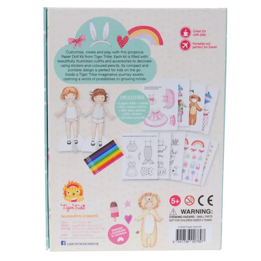 Tiger Tribe Paper Dolls Kit: Munecas Recortables Vintage Online