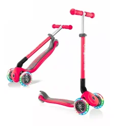 Globber Patinete Primo Rojo Plegable Y Con Luces New