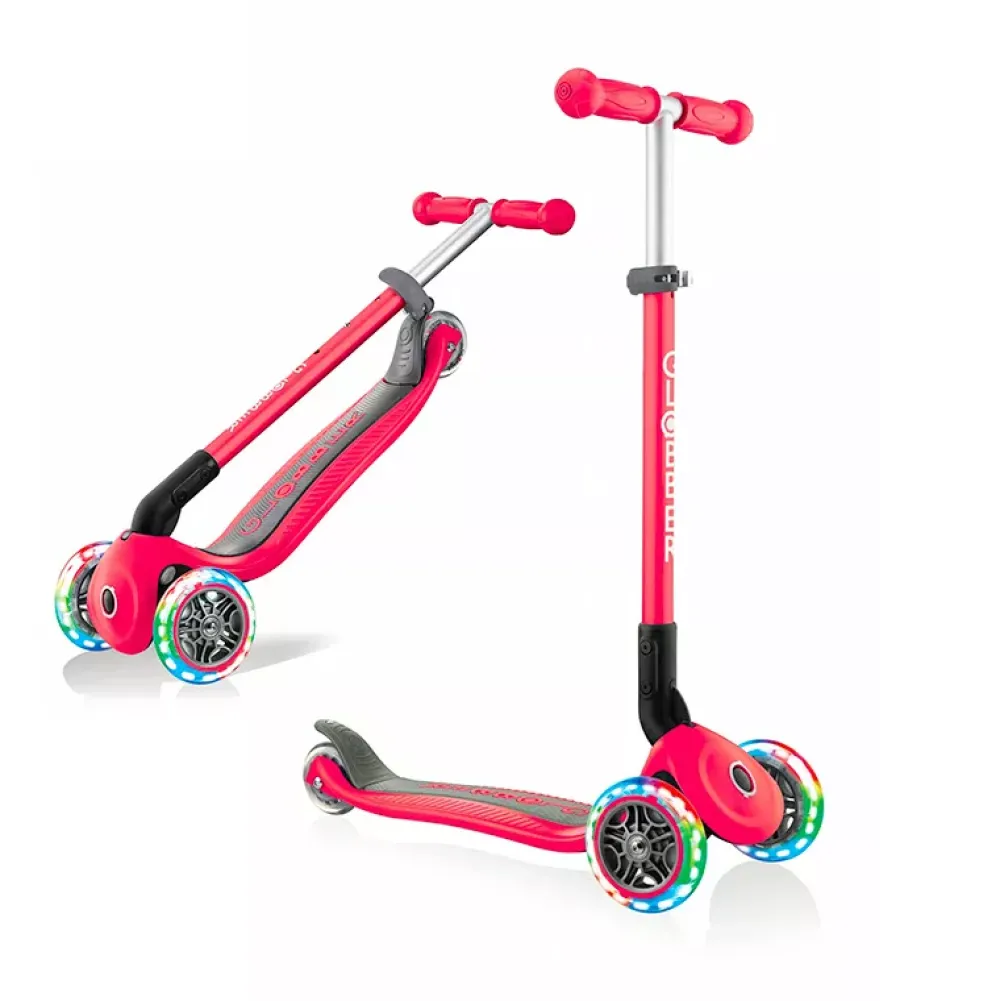 Globber Patinete Primo Rojo Plegable Y Con Luces New