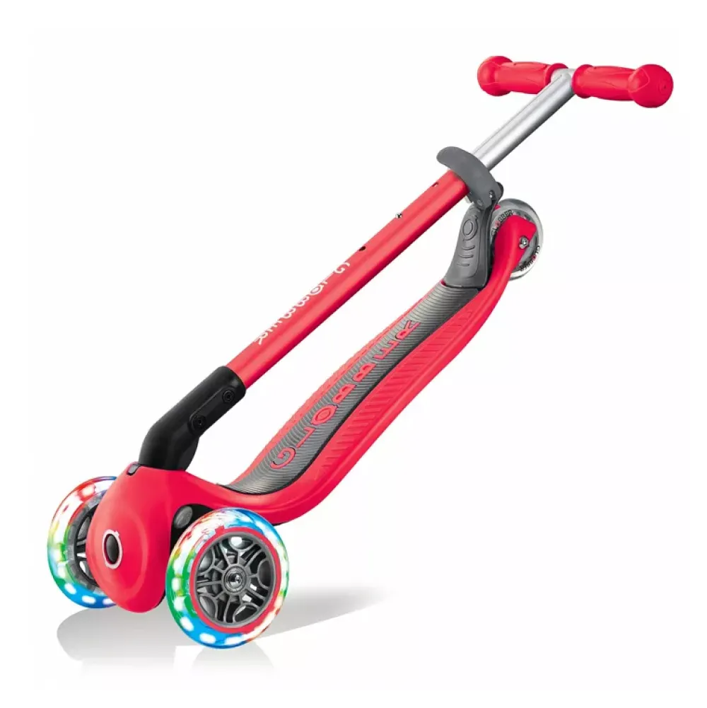 Globber Patinete Primo Rojo Plegable Y Con Luces New