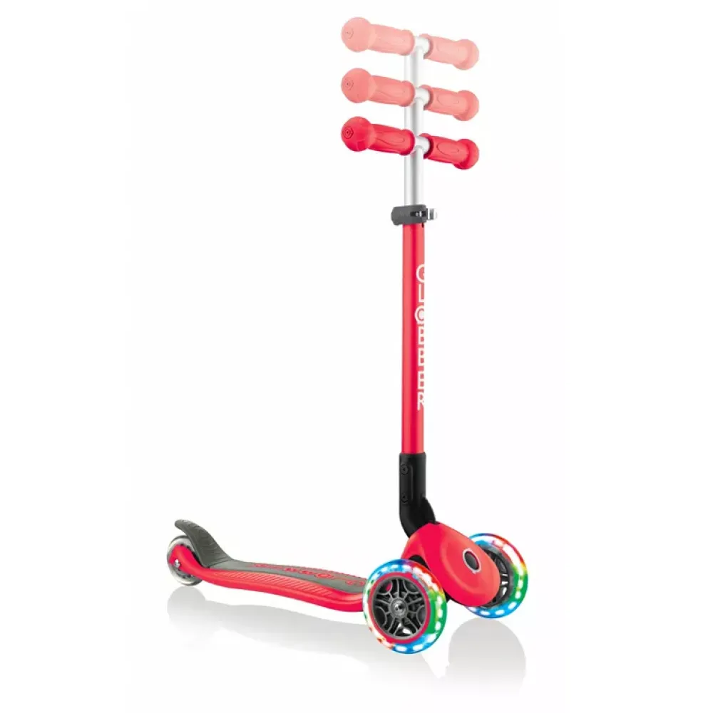 Globber Patinete Primo Rojo Plegable Y Con Luces New