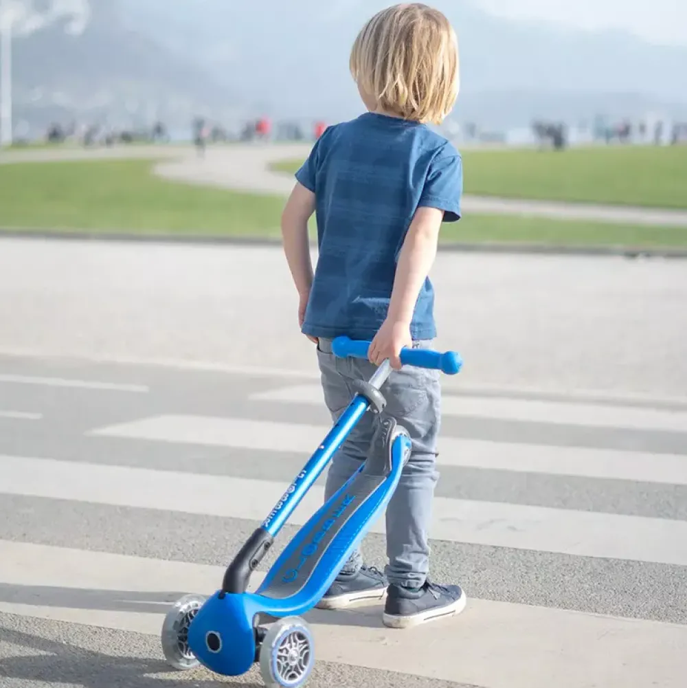 Globber Patinete Primo Rojo Plegable Y Con Luces New