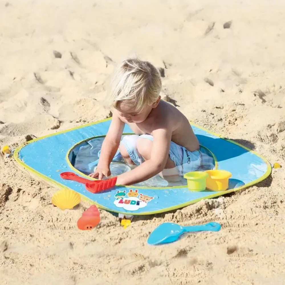 Ludi Piscina Pop-Up Con 8 Juguetes De Playa Flash Sale