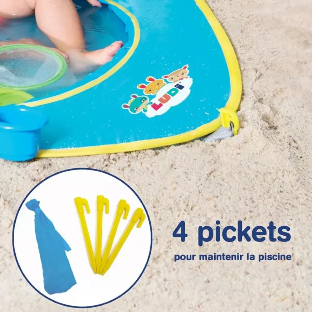 Ludi Piscina Pop-Up Con 8 Juguetes De Playa Flash Sale