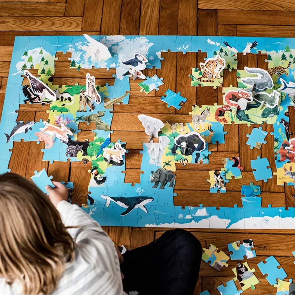 Janod Puzzle Educativo: Animales En Peligro De Extincion Online