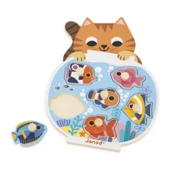Janod Puzzle Encajable Con Pomo: La Pecera Store
