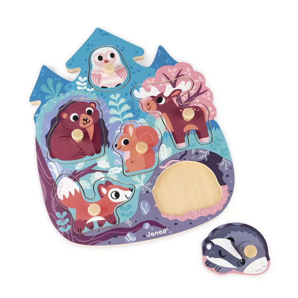 Janod Puzzle Encajable Con Pomo: El Bosque Online