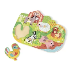 Janod Puzzle Encajable Con Pomo: La Granja Outlet