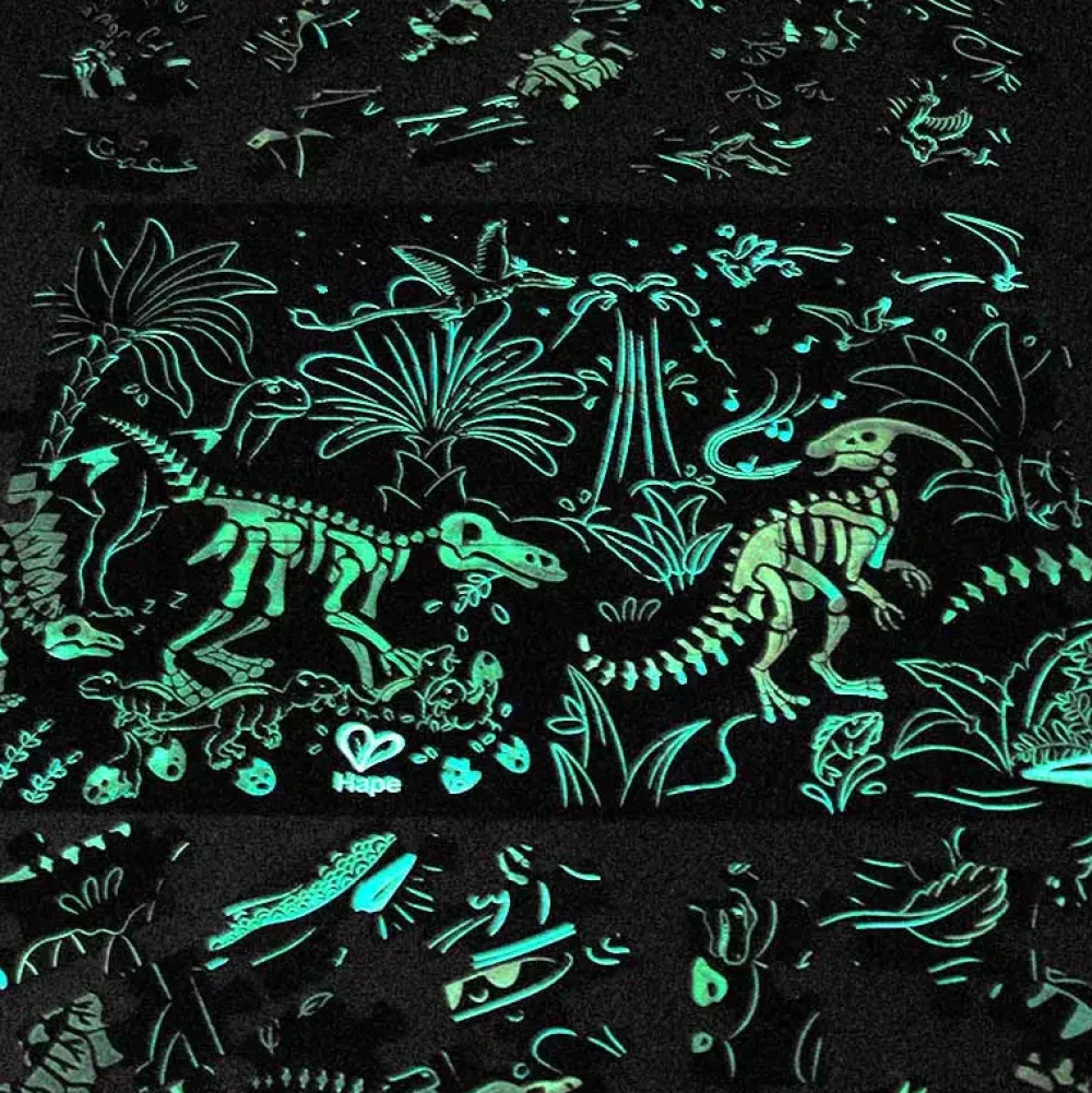 Hape Puzzle Fluorescente Dinosaurios New