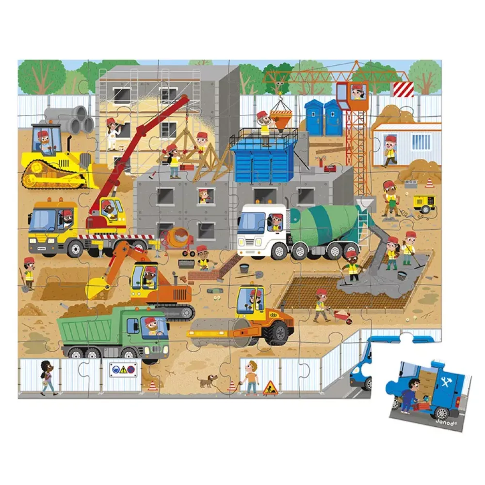 Janod Puzzle Las Obras De Construccion: 36 Piezas Sale