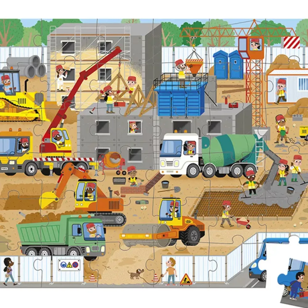 Janod Puzzle Las Obras De Construccion: 36 Piezas Sale