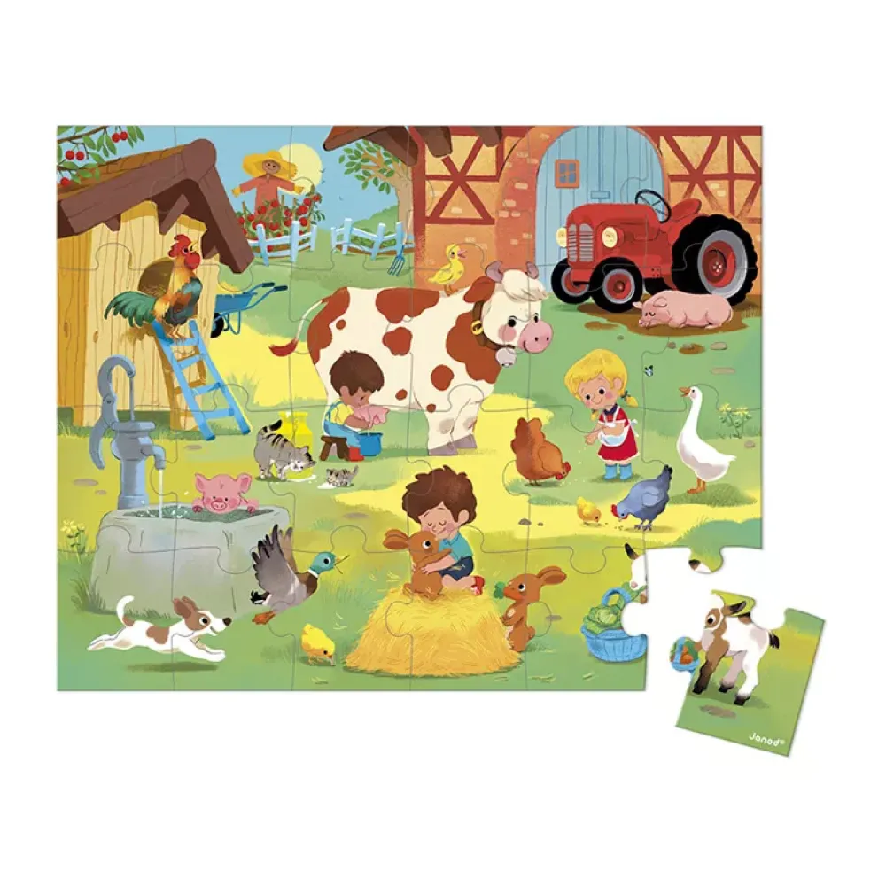 Janod Puzzle Un Dia En La Granja: 24 Piezas Fashion