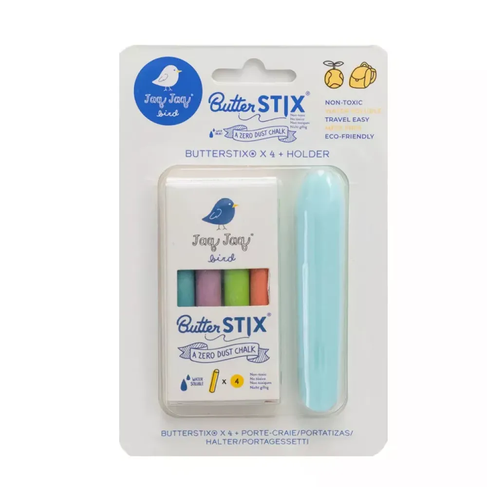 Jaq Jaq Bird Set 4 Tizas Butterstix Con Portatizas Cheap