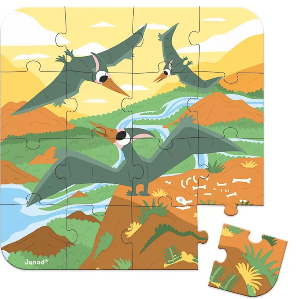 Janod Set De 4 Puzzles Evolutivos: Dinosaurios Sale