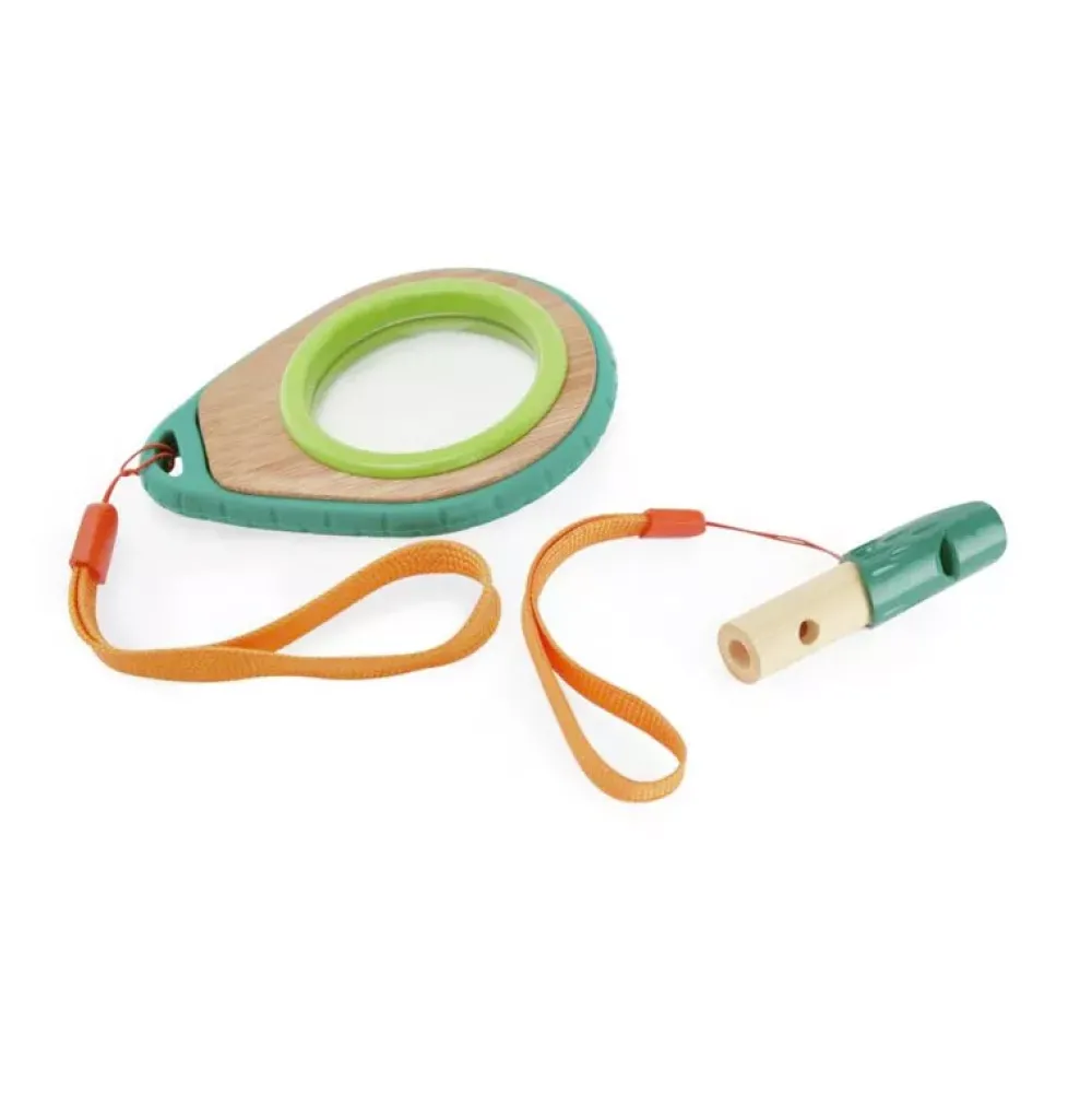 Hape Set Detective De La Naturaleza Con Lupa Y Silbato New
