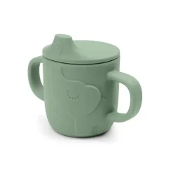 Done by Deer Taza De Aprendizaje Con Asas Silicona Verde Cheap