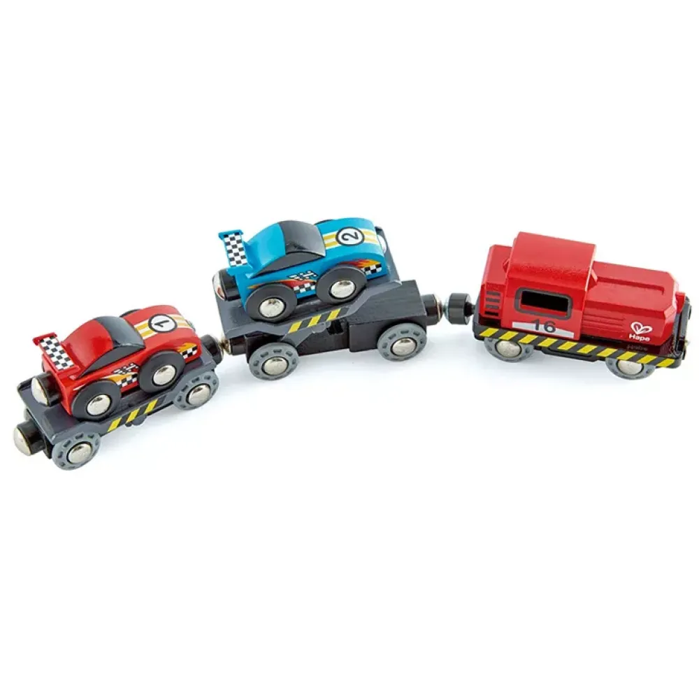 Hape Tren Transportador De Coches De Carreras Sale